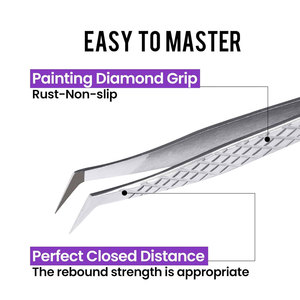 Wholesale Professional LENDIZER SURGICAL Stainless Steel Fiber Tip Eyelash Tweezers High Quality Lash Tip Tweezers Eyelash - Product Image 3