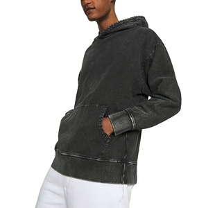 Personalizado transpirable Vintage Stone Wash Plus Size Drop Shoulder Hoodies en blanco Unisex Hoodie ácido lavado peso pesado Hoodie hombres - Product Image 2