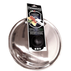 Polished Chrome 430 18cm Stainless Steel <b>Pot</b> <b>Lid</b> Dome-Shaped Glass <b>Lid</b> for Cooking for Restaurants Commercial Use - Product Image 2