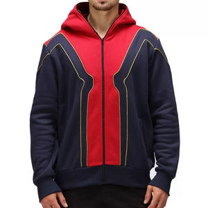 Vente en gros de sweat-shirt à capuche zippé à double fermeture éclair personnalisé imprimé 100% coton pour entraînement gym pour hommes - Product Image 4