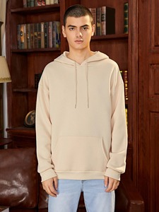 Sudaderas con capucha de lana de algodón 100% personalizadas al por mayor, sudaderas con capucha térmicas de invierno para hombre, sudaderas cálidas de otoño e invierno - Product Image 3
