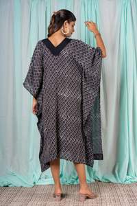 Latest Designer 2026 Hot Seller Fashionable Women Elegant Long Loose Fitted Block Printed Casual Kaftan Summer Women Dress - Product Image 2