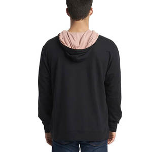 <b>Hoodie</b> <b>Mens</b> 100% Cotton Solid <b>Black</b> Color Front Logo Neck Label <b>Hoodie</b> - Product Image 3