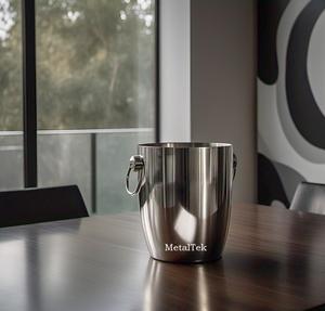 Seau à glace en acier inoxydable, accessoires de bar, rafraîchisseur de boissons pour fêtes, champagne, bière, pour restaurant, hôtel, design portable - Product Image 2