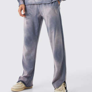 Streetwear surdimensionné personnalisé survêtement pour hommes sweat à capuche rayé et pantalon de survêtement délavé au soleil survêtement de survêtement pour hommes - Product Image 5