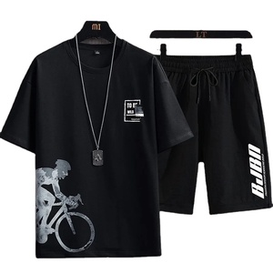 ชุดเสื้อยืดผ้าฝ้ายออร์แกนิก100% ชุดกางเกงขาสั้นพิมพ์ลาย3D มีสไตล์สำหรับผู้ชายชุดเสื้อกางเกงขาสั้นระบายอากาศระดับพรีเมียมตามสั่ง - Product Image 1