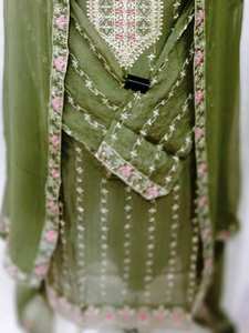 Modern Designer Unstitched Hand Embroidered Indian Fashion-Forward Beautiful <b>Suits</b> for <b>Women</b> for Traditional Style Parties - Product Image 3