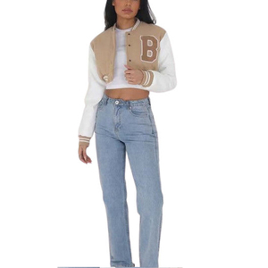 Bomber universitaire court d'hiver pour femmes du fabricant OEM Veste Streetwear en chenille brodée Logo personnalisé Design respirant - Product Image 5