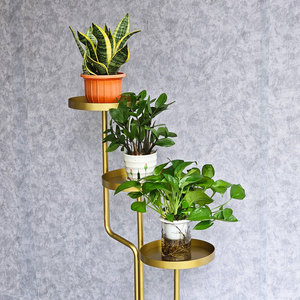 KTB68148 Iron <b>Frame</b> Mobile Decorative <b>Plant</b> Stand 55x39x109cm with Stone Base Tables Product Category - Product Image 6