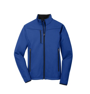 Chaqueta de Trabajo Impermeable de Poliéster con Logotipo Personalizado al por Mayor, Chaqueta SoftShell con Cremallera Completa para Hombre - Product Image 5