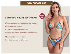 2025 New Listing Women's Halter <b>Bikini</b> <b>Set</b> Custom Solid Color Wholesale Swimming Suit <b>Push</b>-<b>Up</b> Beachwear Bathing Suits - Product Image 6