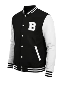 Veste de baseball - Veste universitaire en coton à lettres / manteau - Product Image 4
