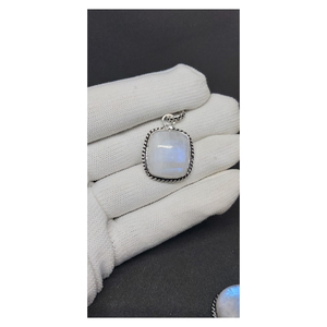 แฟชั่นขายดีเครื่องประดับพลอยมูนสโตนธรรมชาติสำหรับผู้หญิงเครื่องประดับ925เงินสเตอร์ลิงจี้มูนสโตนธรรมชาติ - Product Image 5