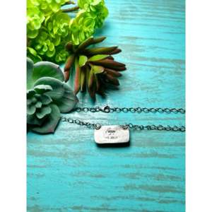 Navajo Handmade Sterling Silver Necklace with Rose Dahlia Inlay Bezel Setting - Product Image 2