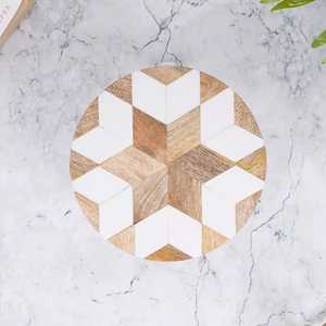 Noor Al Zain Support à gâteau en résine en bois de qualité supérieure Porte-dessert fait à la main avec base en métal pour les événements de mariage et les tables de fête élégantes - Product Image 3