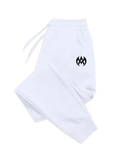 Pantalones de chándal con logotipo personalizado de 330GSM, pantalones de chándal holgados de algodón en blanco, recién llegados, Pantalones estampados personalizados - Product Image 4