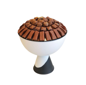 Bol à servir en chocolat pour table à manger à domicile, design moderne et luxueux, bonbons, va au lave-vaisselle, fait à la main, durable, en métal doré - Product Image 5