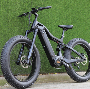 Bicicleta Eléctrica de Suspensión Completa Sellada Sin Abrir, Neumático Grueso de 26 Pulgadas, Motor Central Bafang de 1000W, Cuadro de Fibra de Carbono, Bicicleta de Montaña - Product Image 1