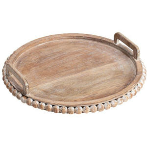 Eid Ramadan <b>White</b> Washed Wood <b>Tray</b> Boho Ramadan Serving <b>Wooden</b> <b>Tray</b> Good Choice Dishes Plates for Table Decoration From Vietnam - Product Image 3
