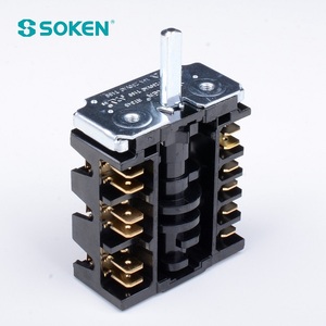 Hot bán 7 vị trí 250V lò chuyển đổi quay RT345-2 nhựa màu đen Thiết bị chuyển mạch điện cuộc sống 10000 chu kỳ - Product Image 6