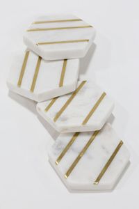 Envío rápido, posavasos con incrustaciones de hueso cuadrado Natural de 4 pulgadas, posavasos de pizarra blanca para té, café, Sushi, alfombrillas con soporte - Product Image 6