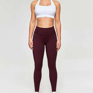 Leggings de yoga taille haute grande taille pour femmes entraînement doux Fitness Spandex/Polyester séchage rapide respirant solide transparent - Product Image 3