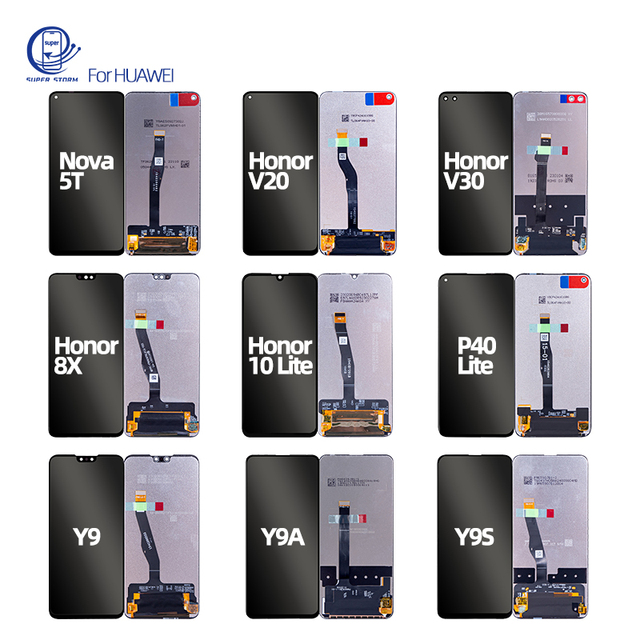 Original Mobile Phone LCDs for HUAWEI Nova 3i 7i Y6 Y7 Y9 2019 Y9A Y9S P30 P40 Honor V20 V30 LCD Display Touch Screen