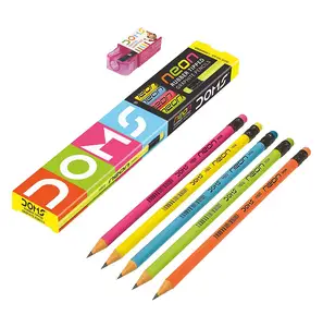 Cheapest Standard Wooden Pencils Customized Eco Friendly Kids Drawing Sketching Pencils Rubber Tipped Graphite Pencils