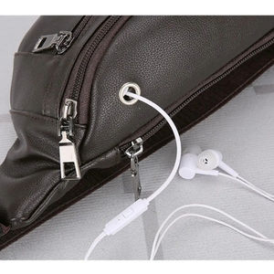 Custom Good Quality Vintage Chest Sling <b>Messenger</b> Genuine Leather Fanny Pack Waist <b>Bag</b> for Waist Women <b>Men</b> - Product Image 4