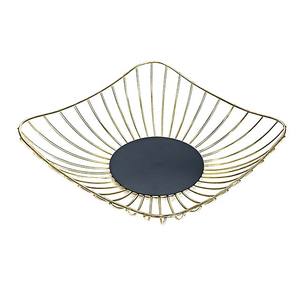 Modern Round <b>Kitchen</b> <b>Storage</b> Basket Iron Metal Decorative Bowl <b>for</b> Fruits <b>Vegetables</b> & Bread - Product Image 3