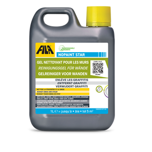 FILA Solutions NOPAINT STAR Removedor de Grafitis para Paredes, Gel Líquido de Limpieza Profunda, Removedor de Pintura a Base de Agua, Viscoso, Rápido, 1L - Product Image 1