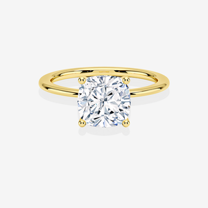 <b>Cushion</b> Cut Lab Grown Diamond Classic Solitaire Engagement <b>Ring</b> with 14k Gold for <b>Wedding</b> or Special Occasions - Product Image 1