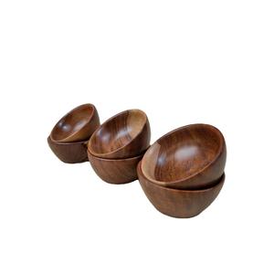 Bol en bois fait main 100% de haute qualité pour salade de fruits Design moderne pour décor de restaurant d'hôtel à la maison et service de nourriture - Product Image 1