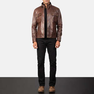 Chaqueta de Motociclista Reversible de Cuero Vacuno, Talla XS, Impermeable, con Cierre y Diseño Estampado - Product Image 3