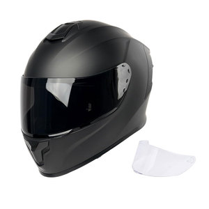 Casque intégral de moto, coque résistante aux chocs, rembourrage respirant, visière transparente, casque de protection - Product Image 1