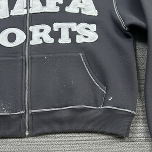 Custom Made High Quality Tracksuit <b>Sets</b> Acid Wash Thick Distressed Patch <b>Embroidery</b> Tracksuit Street Wear 2 Piece Tracksuit <b>Sets</b> - Product Image 5