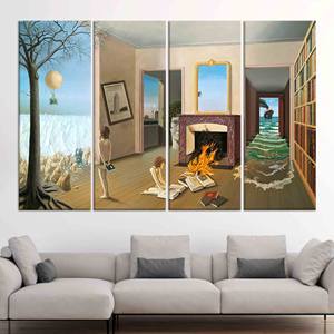 Decoración moderna de lienzo impreso surrealista - Regalo de Navidad único, JUEGO DE 4 LIEZNAS - Product Image 1