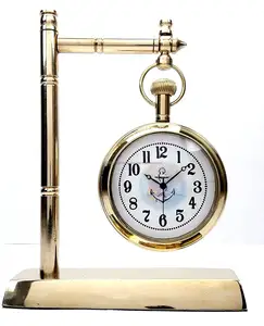 Reloj de mesa antiguo náutico, de latón, para decoración del hogar y la Oficina