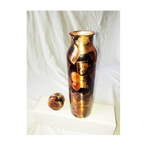Hot Tabletop Pure <b>Copper</b> Printed <b>Water</b> <b>Bottle</b> <b>Copper</b> <b>Water</b> <b>Bottle</b> Ayurveda 950ml Premium Quality Luxury Look <b>Copper</b> <b>Water</b> <b>Bottle</b> - Product Image 1