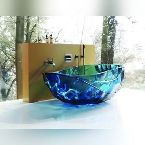 Vente flash Baignoire autoportante CHERRY bleue 150x80x56 Baignoire profonde pour bain relaxant Fournisseur de matériel de salle de bain pour hôtel Expédition mondiale - Product Image 4