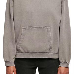 Sudadera con capucha desgastada con lavado ácido vintage personalizada para hombre, ropa de calle de manga larga de algodón 100% con logotipo bordado, talla XL - Product Image 5