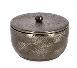 Bougie votive en aluminium noir de haute qualité 14x9,5h fabriquée en Inde pour Noël Nouvel An et Bars - Product Image 1