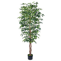 Künstlicher Ficus-Baum Ranken Grünpflanze Kunststoff Topfpflanze für Innenräume Büro Hochzeit Weihnachten Ostern Erntedankfest Dekoration Umweltfreundlich
