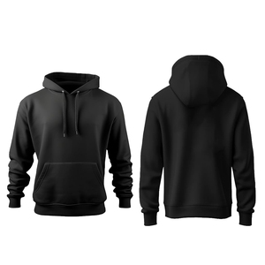 <b>Men's</b> Custom Hoodie with Two-tone Sleeves Taped Neck Front <b>Pouch</b> Pocket-100% Cotton Different Sizes and Colours - Product Image 5