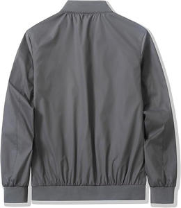 Nouvelle veste coupe-vent en toile pour homme, bouton en corne, veste bomber classique, col montant, logo sur le devant, streetwear - Product Image 2