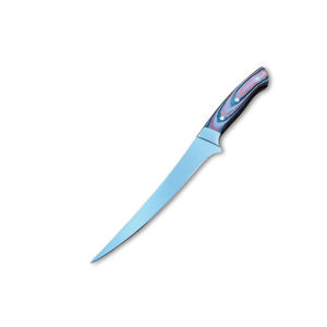 Cuchillo de Caza Hecho a Mano de Acero Inoxidable de Alta Calidad, Mango de Madera Ambidiestro, Hoja Dentada de 7 Pulgadas, Personalizable OEM, Supervivencia, Camping - Product Image 1