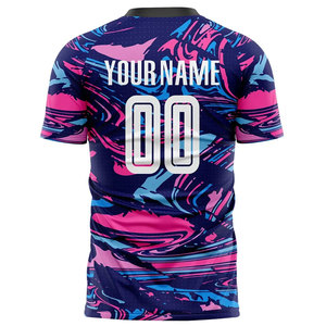Camiseta de fútbol americano personalizada unisex, Camiseta deportiva transpirable con sublimación de patrón de número impreso para adultos - Product Image 2