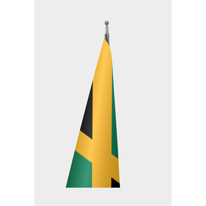 Jamaica Official Indoor Hand <b>Flag</b> Digital Printed Polyester Aluminum <b>Pole</b> <b>for</b> Automotive Insurance Education Travel Agency Use - Product Image 3