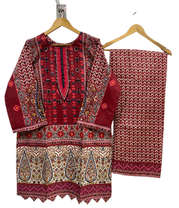 กางเกงเคอร์ติ2ชิ้นผ้าฝ้ายสำหรับผู้หญิงคอลเลคชั่นใหม่ลูกไม้เคอร์ติสแบบลำลองดีไซน์ใหม่ล่าสุดสำหรับมุสลิม - Product Image 5