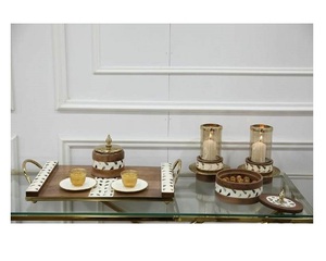 Mother of Pearl Inlay Tea Cup Coaster Mop Tea <b>Light</b> Coaster <b>Shell</b> Inlaid Kitchen & Tabletop Table Decoration Accessories Mats - Product Image 5